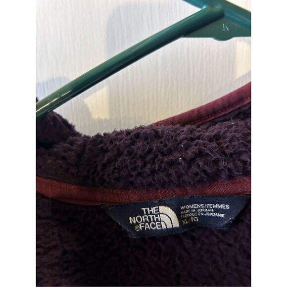 North Face Sherpa cozy Pull Over  1/4 zip xl purples Jacket - Picture 4 of 10